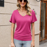 Zeagoo Women's Short Sleeve Shirts V Neck Blouse