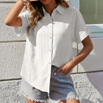Zeagoo Womens Button Down Shirts Casual Short Sleeve Shirt