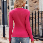 Zeagoo Womens Long Sleeve T Shirts V-Neck Slim Fitted Knit Top