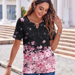 Zeagoo Womens Casual Short Sleeve V Neck Shirts