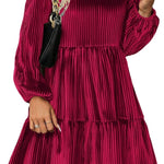 Zeagoo Women's Long Sleeve Elegant Velvet Dress (DE Only)