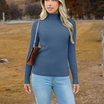 Zeagoo Women's Turtleneck Sweaters Fitted Long Sleeve Shirts