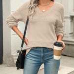 Zeagoo Womens Sweaters Casual Long Sleeve Ribbed Knit Pullover