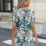Zeagoo Womens T Shirts Short Sleeve Pleated Dressy Loose Tops