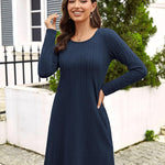 Zeagoo Women's Knitted Dress Long-Sleeve Elegant Dresses (DE Only)