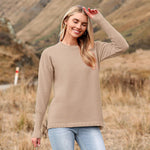 Zeagoo Women's Long Sleeve Sweater Casual Ribbed Knit Pullover