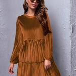 Zeagoo Women's Long Sleeve Elegant Velvet Dress (DE Only)