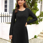 Zeagoo Women's Knitted Dress Long-Sleeve Elegant Dresses (DE Only)