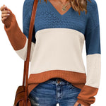 Zeagoo Womens Sweaters Casual Long Sleeve Ribbed Knit Pullover