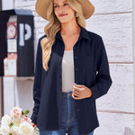 Zeagoo Womens Button Down Shirt Long Sleeve Blouse Business Work Tops Dressy Casual Floral Printed Outfits with Pocket
