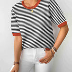 Zeagoo Womens Sweaters Short Sleeve Top