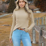Zeagoo Women's Turtleneck Sweaters Fitted Long Sleeve Shirts