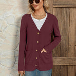 Zeagoo Women's V Neck Button Long Cardigan Sweater