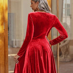 Zeagoo Women's Velvet Dress Elegant Evening Dress