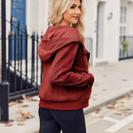Zeagoo Womens Corduroy Knit Hoodies Zip Up Shirt Jacket