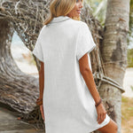 Zeagoo Women's Linen Dresses Knee-Length Casual Beach Dress (DE Only)