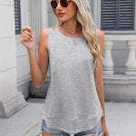 Zeagoo Women's Tank Tops Crew Neck Sleeveless Floral Tops