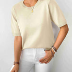 Zeagoo Womens Sweaters Short Sleeve Top