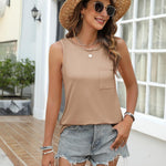 Zeagoo Women's Tank Tops High Neck Loose Fit Summer Top