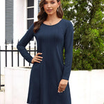 Zeagoo Women's Knitted Dress Long-Sleeve Elegant Dresses (DE Only)