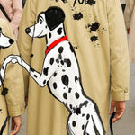 Collared Dog Print Couple Jacket