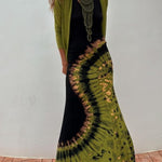Summer Adventures Tie-dye Print Back Lace-up Stretch Maxi Dress