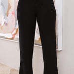 Zita Knit Open Sides Tie- Up Top and Adjustable Elastic Waist Flare Pants Set
