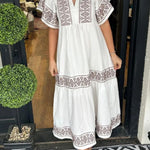 Women's V-Neck Boho Maxi Dress