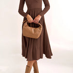 Irregular Ladies Solid Color Wool Knit Skirt Knitted Skirt