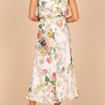 Wine Country Dates Floral Halter Neck Maxi Dress