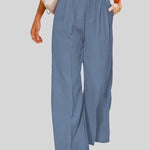 High Waist Wide Leg Pants with Pockets