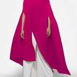 Batwing Sleeves Loose Solid Color Split-Front Off-The-Shoulder Blouses&Shirts Tops