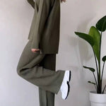 Chic Slit Casual Two-piece Set