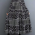 Long Sleeves Loose Buttoned Polka-Dot Printed Split-Joint Midi Dresses