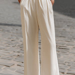 Sleeveless Collared Zipper Front Wide-Leg Tailored Jumpsuit