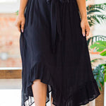 High waist irregular splicing all-match casual skirt