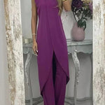 Casual Sleeveless Slit Top Loose Two-piece Set