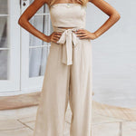 Summer Fashion Sexy Tube Top Strapless Casual Jumpsuit