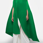 Batwing Sleeves Loose Solid Color Split-Front Off-The-Shoulder Blouses&Shirts Tops