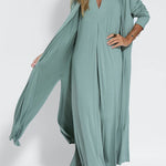 Shades of Happiness Knit Solid Color Slit Drape Cardigan