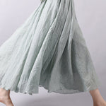 Casual A-Line Elastic Waist Solid Color Skirts