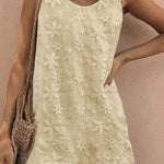 Embroidered floral lace-up tank top romper