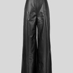 High Waisted Loose Pleated Pockets Split-Joint Pants Trousers