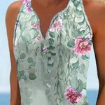 Loose Plus Size Floral Printed Split-Joint V-Neck Mini Dresses