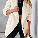 Fashion casual lambskin jacket with zipper pockets and grain velvet jacket