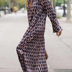 Women Casual Oval Print Dress