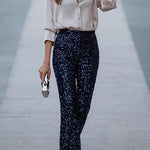 Living The Dream Satin Long Sleeve Button Relaxed Blouse