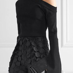 Long Sleeves Skinny Asymmetric Solid Color One-Shoulder T-Shirts Tops