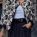 Loose Animal Print Cotton Jacket