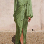 Celebrities Elegant Solid Bandage V Neck A Line Dresses